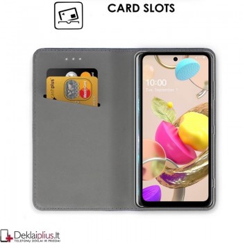 Telone smart magnet serijos atverčiamas dėklas - juodas (Lg K42)